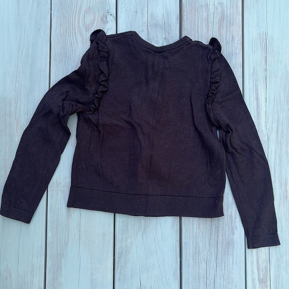 Black cotton cardigan with ruffles on shoulders, Carter’s, 8 - Picture 5 of 5